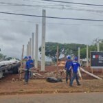 Construção de quadra poliesportiva em escola no Jardim Alvorada chega à fase de cobertura 10 55336955121 fcf9b385a8 c