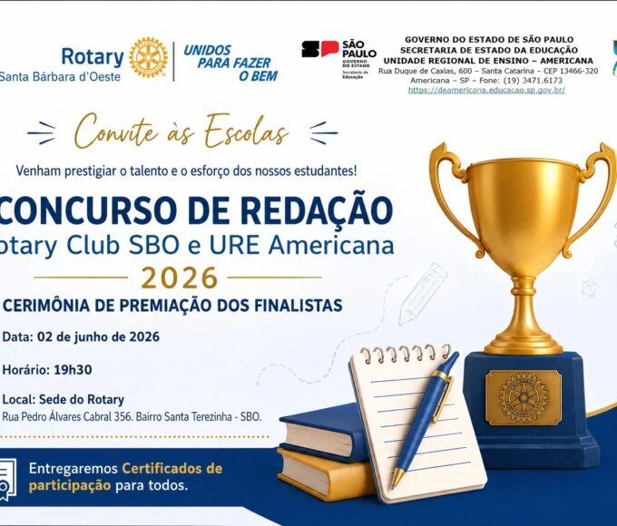 Jovens talentos da escrita serão premiados pelo Rotary em Santa Bárbara d’Oeste 14 rotary