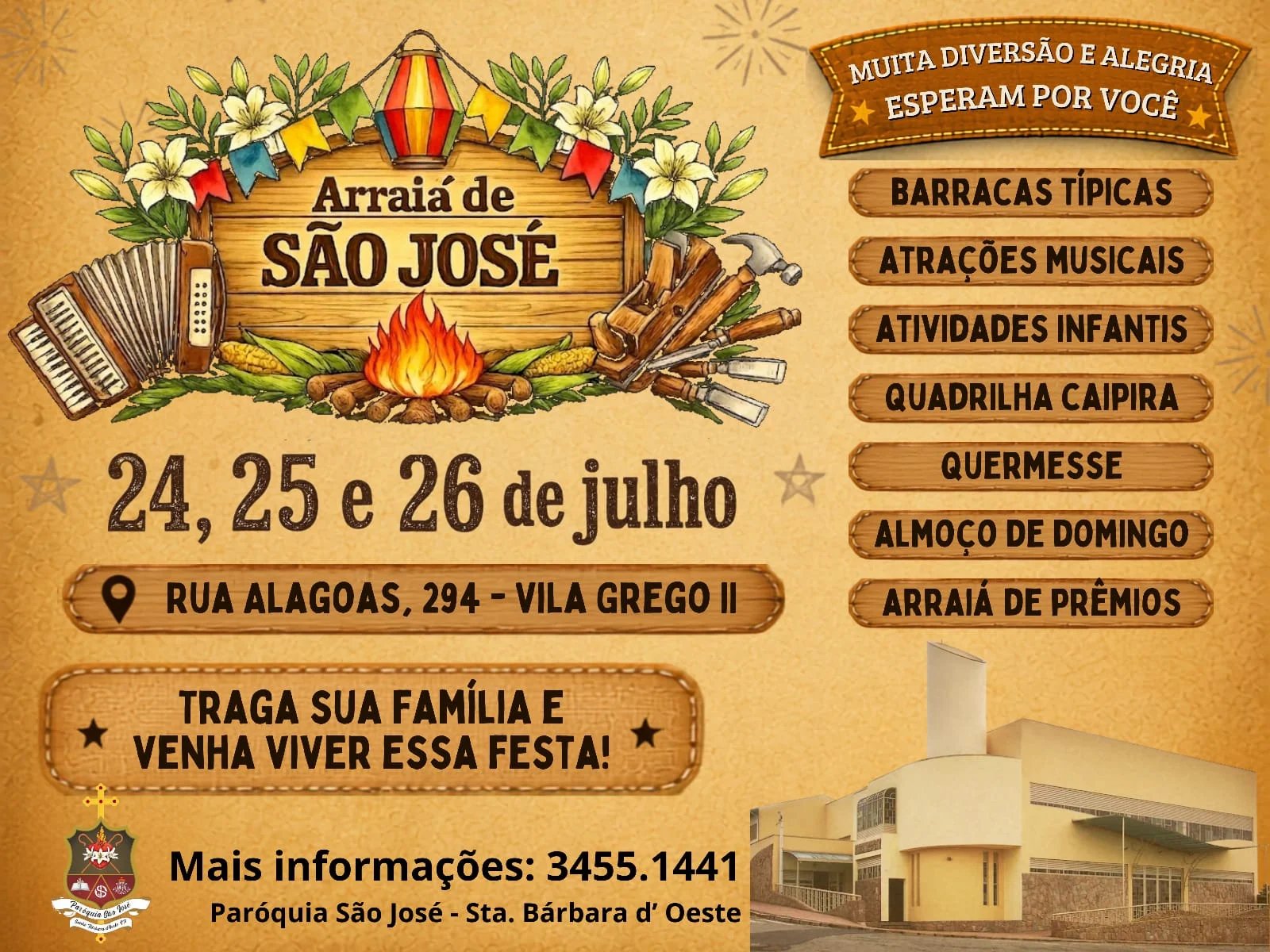 Arraiá de São José promete três dias de tradição, música, gastronomia e prêmio de R$ 10 mil em Santa Bárbara d'Oeste 5 WhatsApp Image 2026 07 18 at 17.09.14