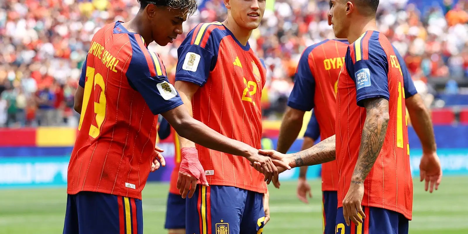 Copa do Mundo tem confronto entre Espanha e Bélgica nesta sexta-feira 5 yamal porro e cubarsi espanha copa 2026