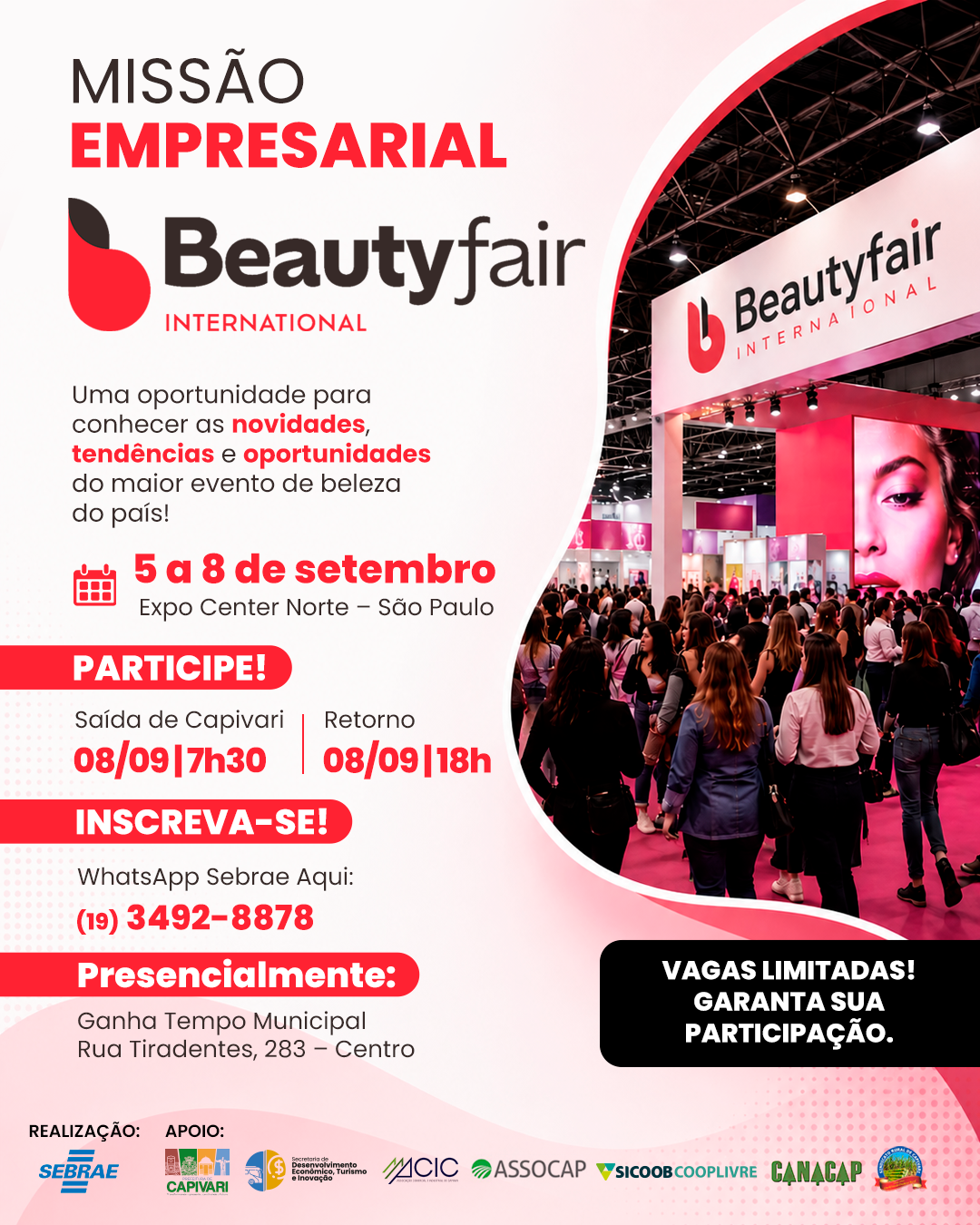 Capivari promove excursão para evento referência em beleza na América Latina 5 Viagem Beauty Fair SEBRAE