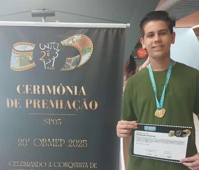 Estudante de 13 anos de Santa Bárbara d’Oeste recebe medalha de ouro da OBMEP em cerimônia na Unicamp 15 WhatsApp Image 2026 08 20 at 17.09.32 e1787258351841