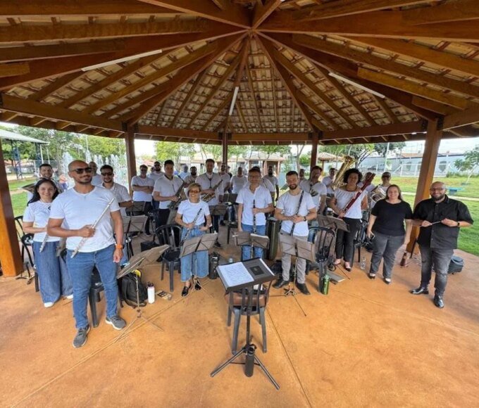 Banda Sinfônica de Nova Odessa apresenta concerto especial na Feira Noturna da Rodoviária nesta quinta (10) 14 Banda Municipal durante apresentacao no Parque das Criancas
