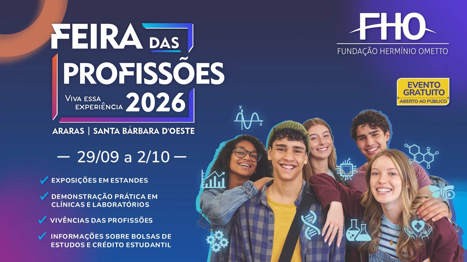 FHO realiza a 1ª edição da Feira das Profissões no Campus Santa Bárbara d’Oeste na próxima semana 5 Noticia Feira das Profissoes 2026 1