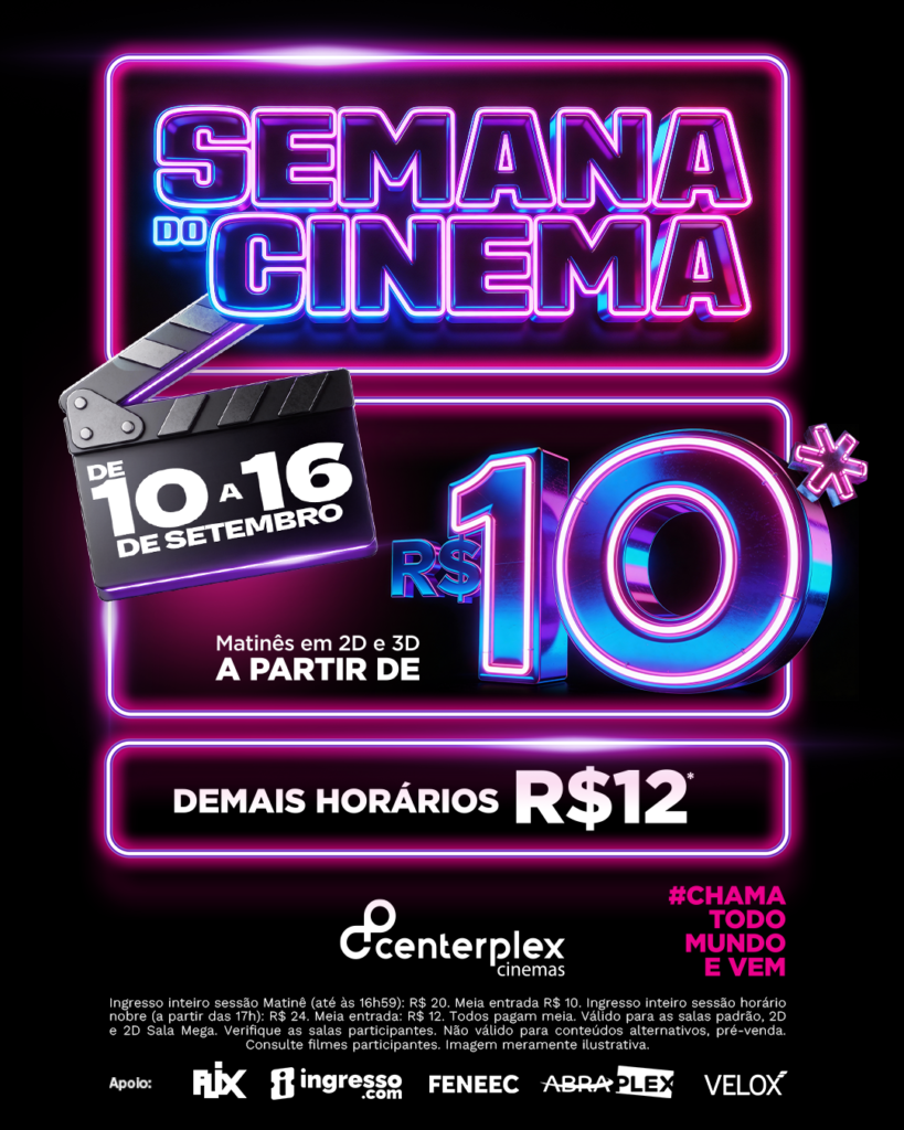 Semana do Cinema tem preço promocional de até R$ 10 no Limeira Shopping 6 Semana do Cinema