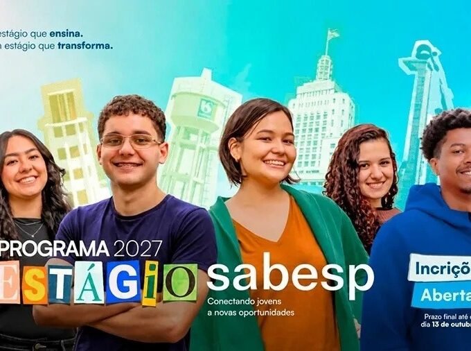 Sabesp abre inscrições para Programa de Estágio 2027 com bolsa de R$ 2,2 mil 15 Estagio