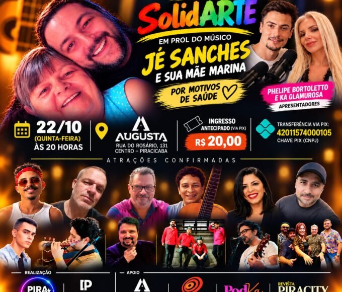 SolidARTE realiza 5ª edição em apoio ao músico Jé Sanches e sua mãe, Marina 14 WhatsApp Image 2026 10 19 at 13.53.27